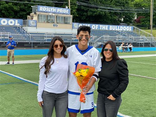 Senior Lacrosse Player and Family